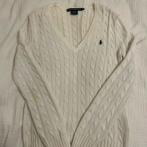 Ralph Lauren Cream Cable Knit Sweater